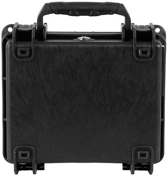 Monoprice Weatherproof/Shockproof Hard Case - Black Ip67 Level Dust and Water Protection Up to 1 Meter Depth with Customizable Foam, 10" x 9" x 7", 6.6 Liter