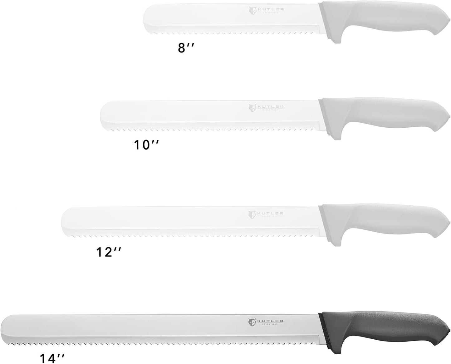 KUTLER Professional 8-Inch Bread Knife and Cake Slicer with Serrated Edge - Ultra-Sharp Stainless Steel Cutlery