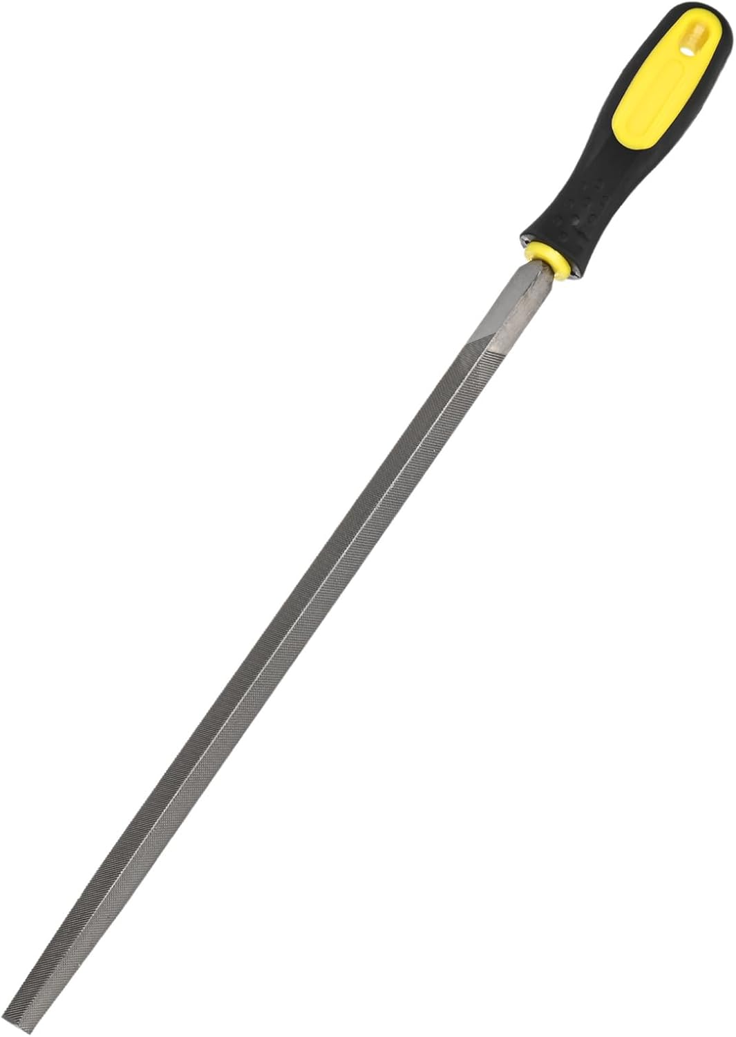 M METERXITY Triangular Metal File 10 Inch, High Carbon Steel Diamond Hand W PVC Grip Handle for Wood/Metal/Ceramic/Glass/Stone/Jewelry/Tile/Model/DIY/Sharpening File