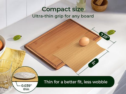 Keechee Silicone Non-Slip Mat for Cutting board, Preventing Cutting Injuries in the Kitchen Chopping Boards Feet for Kitchen Safe, Warm Gifts for Kitchen & Home Protector (Green)