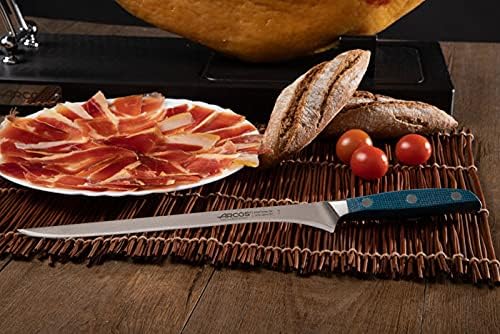 Arcos Forged Boning Knife in Nitrum Stainless Steel, Professional 6 Inch Butcher Knife for Removing Meat from Bones, Ergonomic Blue Handle, Brooklyn Series