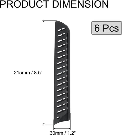 uxcell 6 Pcs Knife Cover Sleeves, 5.3" x 1" PP Knives Edge Guard Blade Protector Universal Knife Sheath for Home Kitchen, Black