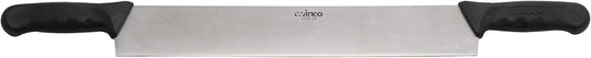 Winco KCP-15 15" Cheese Knife With Double Black Polypropylene Handles-KCP-15