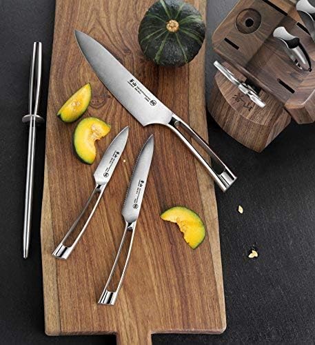 Cangshan N1 Series 6-Piece German Steel Forged Knife Block Set, Walnut Block