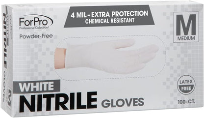 ForPro Disposable Nitrile Gloves, Chemical Resistant, Powder-Free, Latex-Free, Non-Sterile, Food Safe, 4 Mil