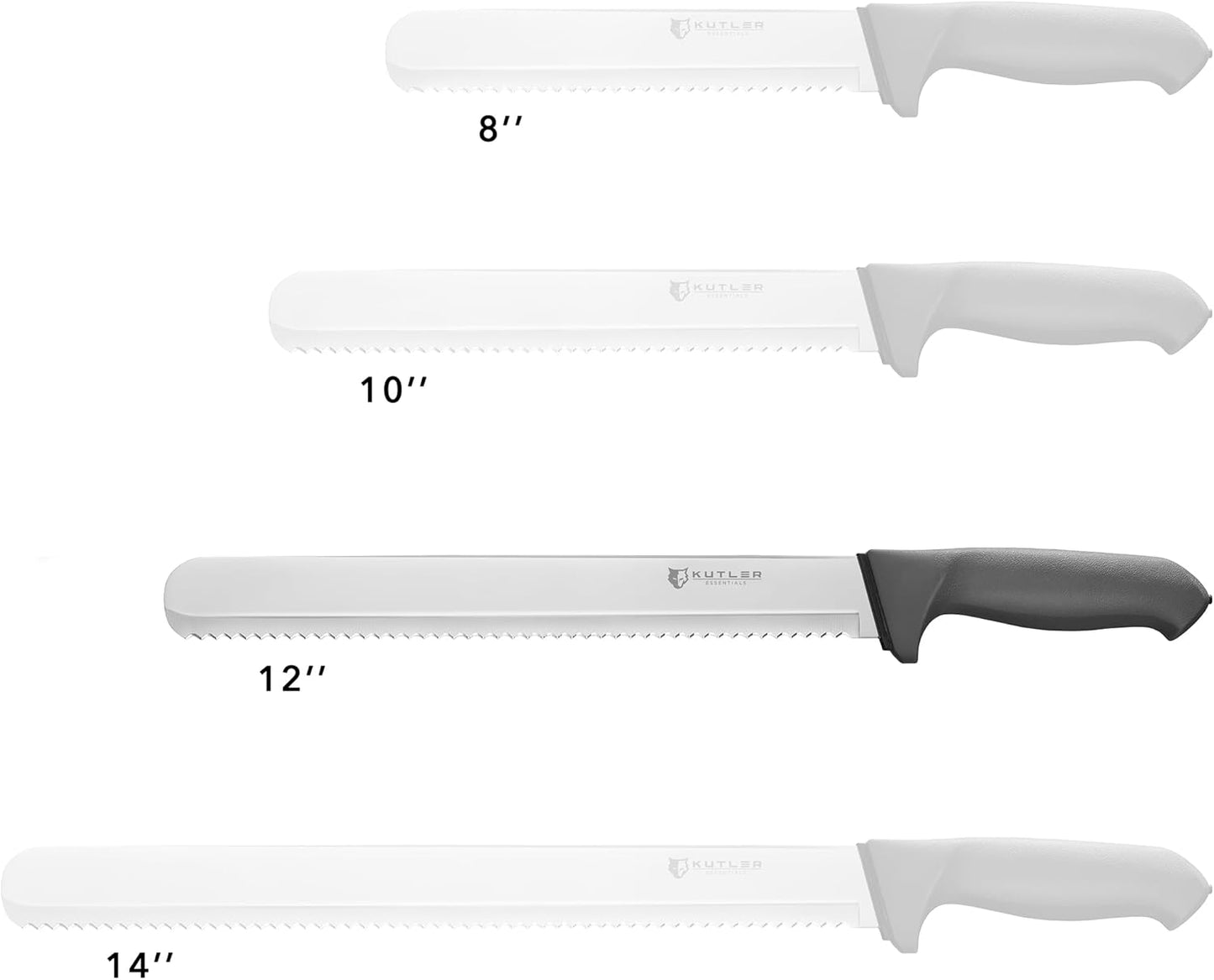 KUTLER Professional 8-Inch Bread Knife and Cake Slicer with Serrated Edge - Ultra-Sharp Stainless Steel Cutlery