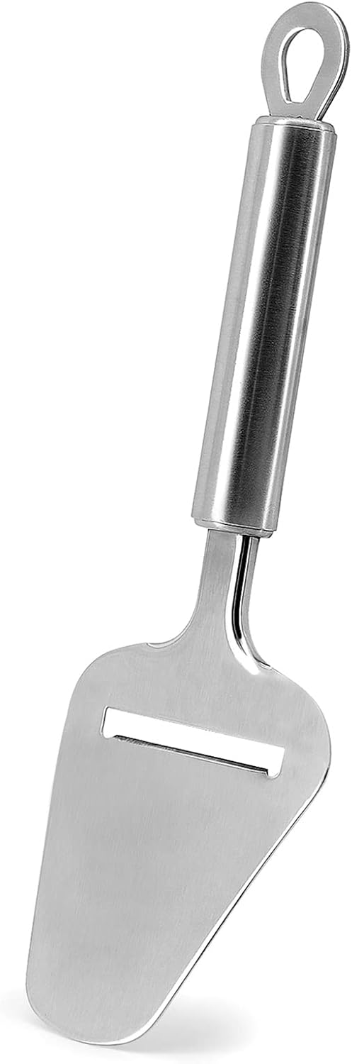 TOPULORS Cheese Slicer Stainless Steel, Cheese Knife Heavy Duty Plane Cheese Cutter, Shaver, Server For Semi-Soft, Semi-Hard Cheese