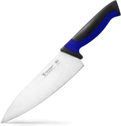 7.5-Inch Nakiri Knife, High Carbon Stainless Steel Hollow Grind Blade, Razor Sharp Edge, Ergonomic Non-Slip Handle, Cleaver Style, DT-50 Series, Orange