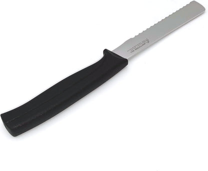 Kitchen Utility Knife - MATTSTONE HILL 4 Inch Paring Knife, Small Fruit & Vegetable Knife, Premium German Stell Blade, Black Handle