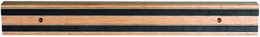 TrueCraftware 24" Magnetic Wooden Knife Tool Bar with Two Magnetic Strips - Multi-Purpose Knife Holder & Organizer