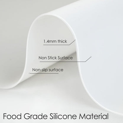 Extra Large Dark Green Countertop Mat - Silicone Table Kitchen Desk Mat - Non-Slip & Heat Resistant - Dinner Placemat Pastry Dough Rolling Mat - Colors B