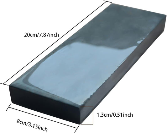 Natural Professional Straight Razor Sharpening Stone, Wet Stone Knife Sharpener Stone Grindstone,Dual Grit Whetstone 3000, Polishing Stone for Cut throat Razor & Chef Knives& Angle Guide Black