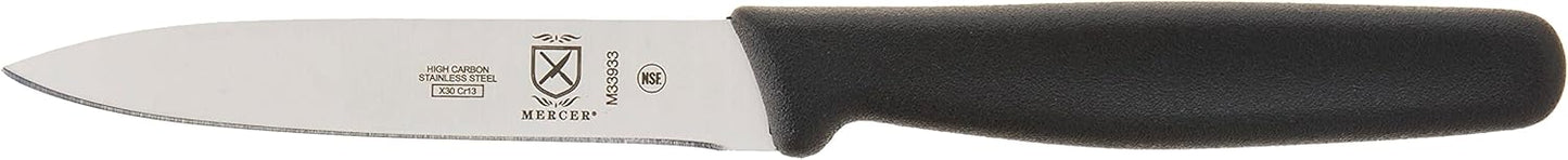 Mercer Culinary Bar Knife,Black, 4” Plain Edge, Pointed Tip