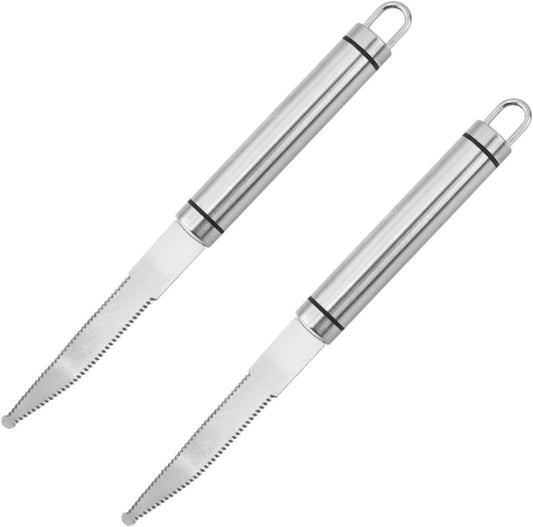 2PCS Stainless Steel Grapefruit Bending Serrated Knife 23x1.8cm Kitchen Multi Purpose Peeler Peeling Tools