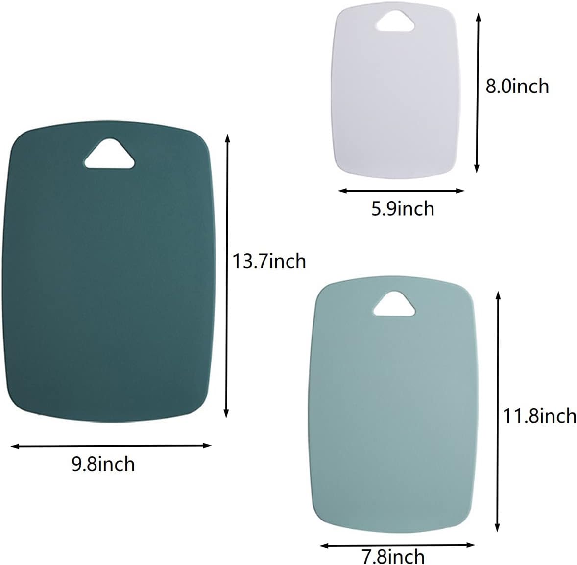 Cutting Boards for Kitchen,Plastic Cutting Board Set of 3, Thick Chopping Boards for Meat, Veggies, Fruits, with Easy Grip Handle,Dishwasher Safe (Pink, 3Pcs)