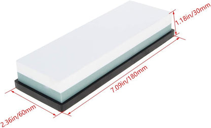 Utoolmart Double-Sided Whetstone Knives Sharpener Sharpening Stone 600/1500 Grit Water Stone for Scissors Razors Carving Tool 1Pcs