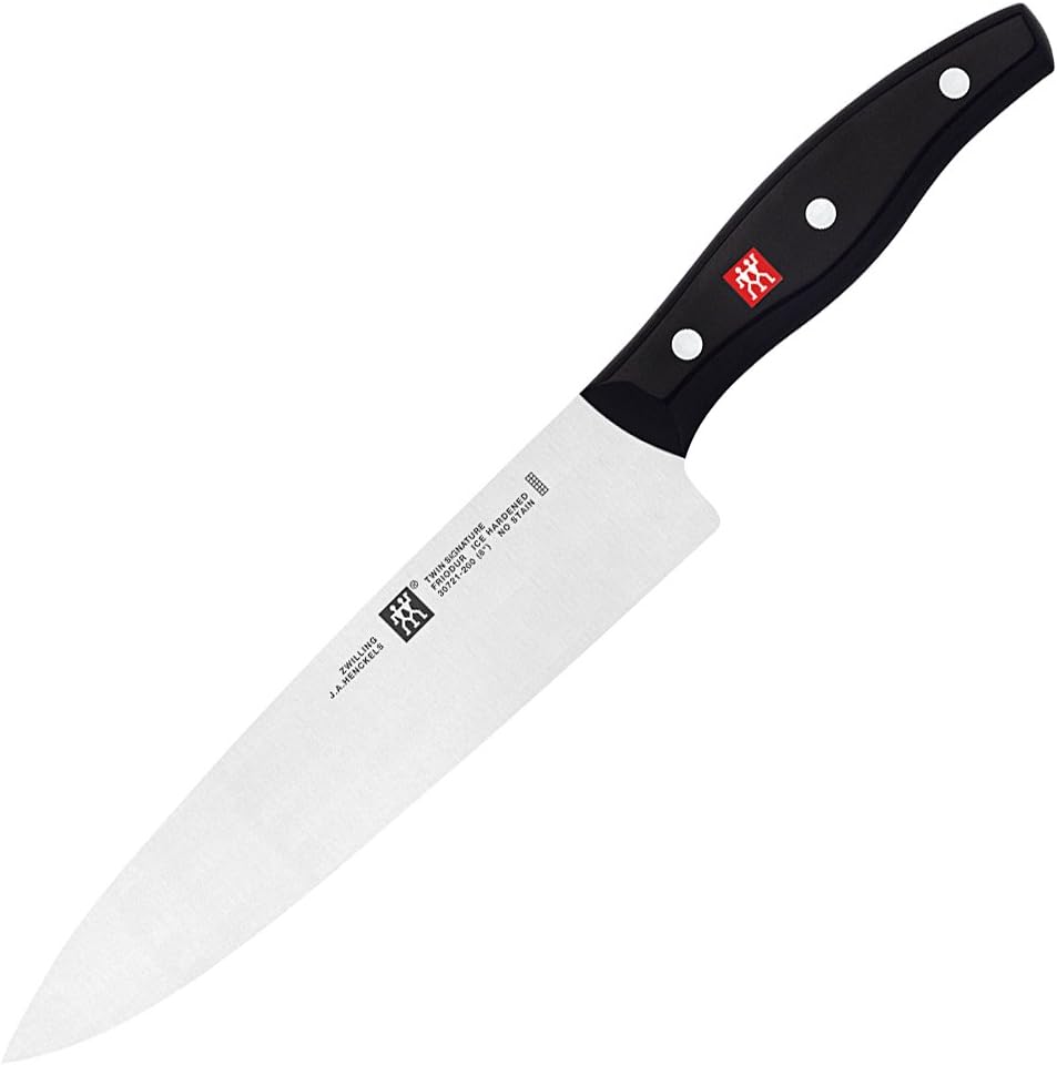 ZWILLING TWIN Signature 8-inch German Chef Knife, Kitchen Knife, Stainless Steel Knife, Black