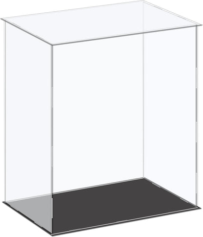 MECCANIXITY Acrylic Display Case Plastic Box Cube Storage Box Clear Small Assemble Dustproof Showcase 14.1x4.3x4.1 Inch for Collectibles Items