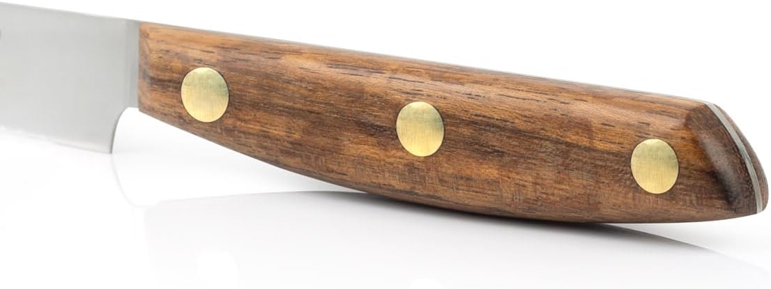 Arcos Deba Knife 7 Inch Stainless Steel. Japanese Kitchen Knife for Fish, Meat and Vegetables. Ovengkol Wood Handle 100% natural FSC and 170mm Blade. Series Nordika. Color Brown.