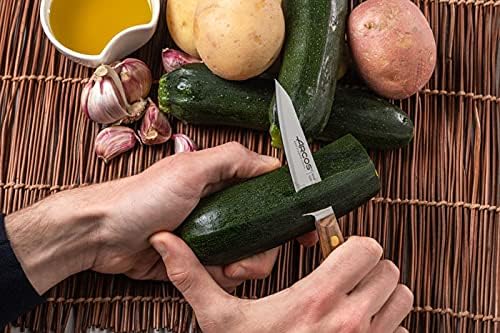 Arcos Deba Knife 7 Inch Stainless Steel. Japanese Kitchen Knife for Fish, Meat and Vegetables. Ovengkol Wood Handle 100% natural FSC and 170mm Blade. Series Nordika. Color Brown.
