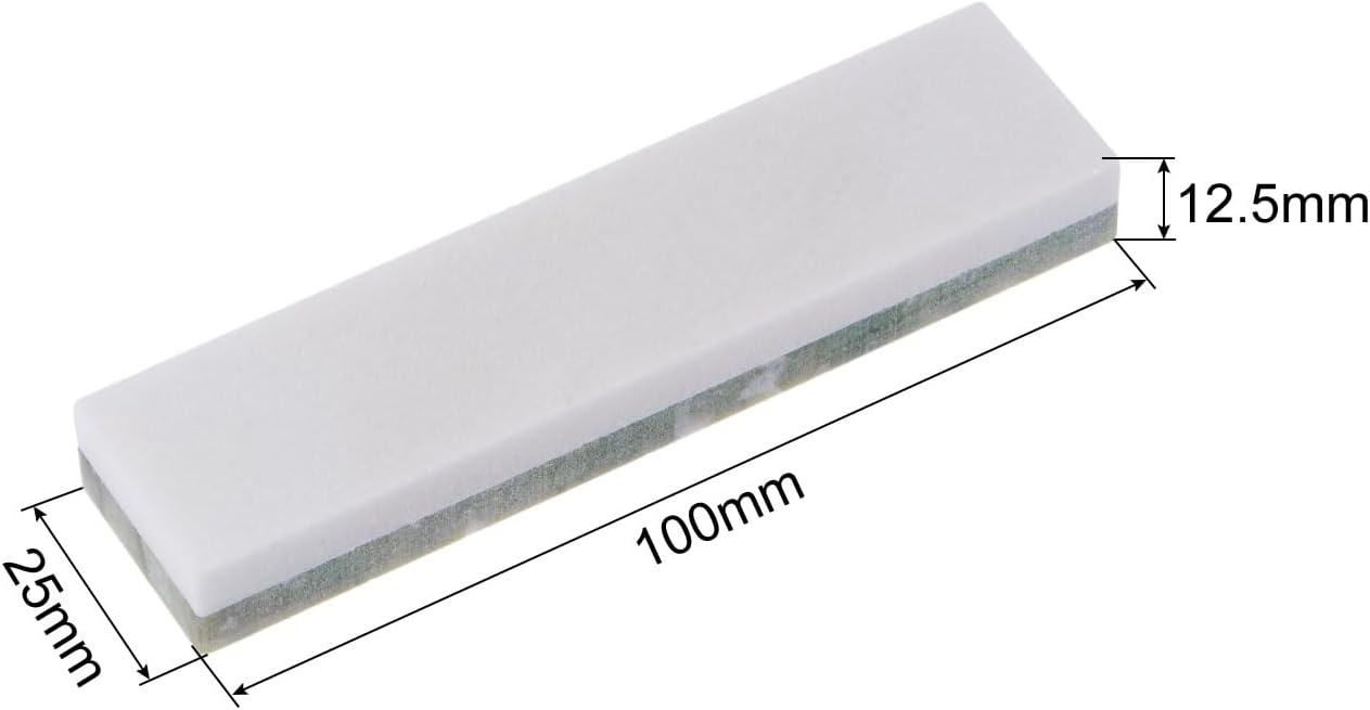 uxcell Sharpening Stones 10000/20000 Grit 2 Side Combination Whetstone Knife Sharpener Stone 100x25x12.5mm
