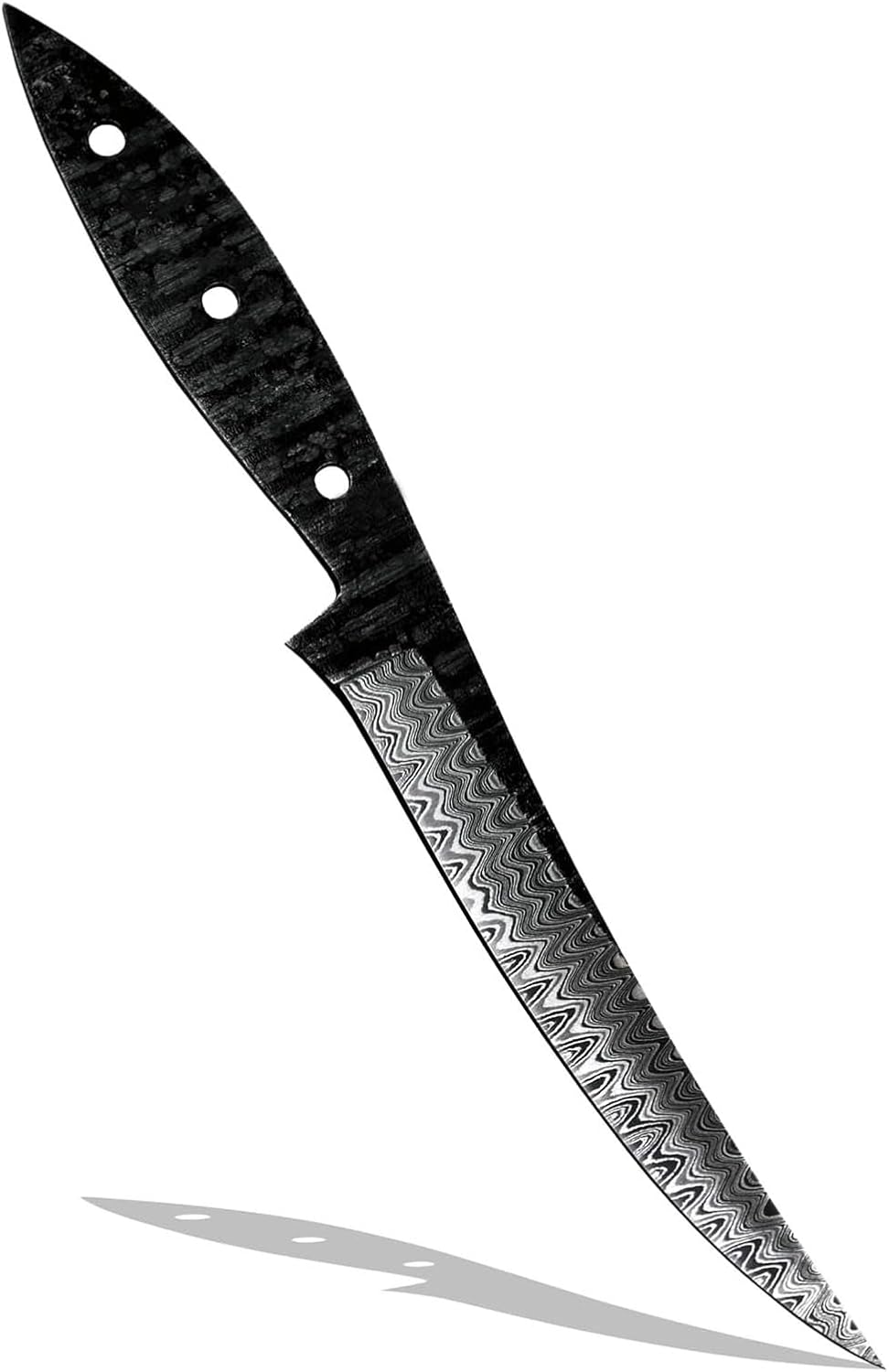 Custom Hand Forged Damascus Steel Blank Blade Fillet Knife Fisherman's Filet Fishing Knife Blade Damascus Blade Billet Handmade Knife Making Supply (FB-07)