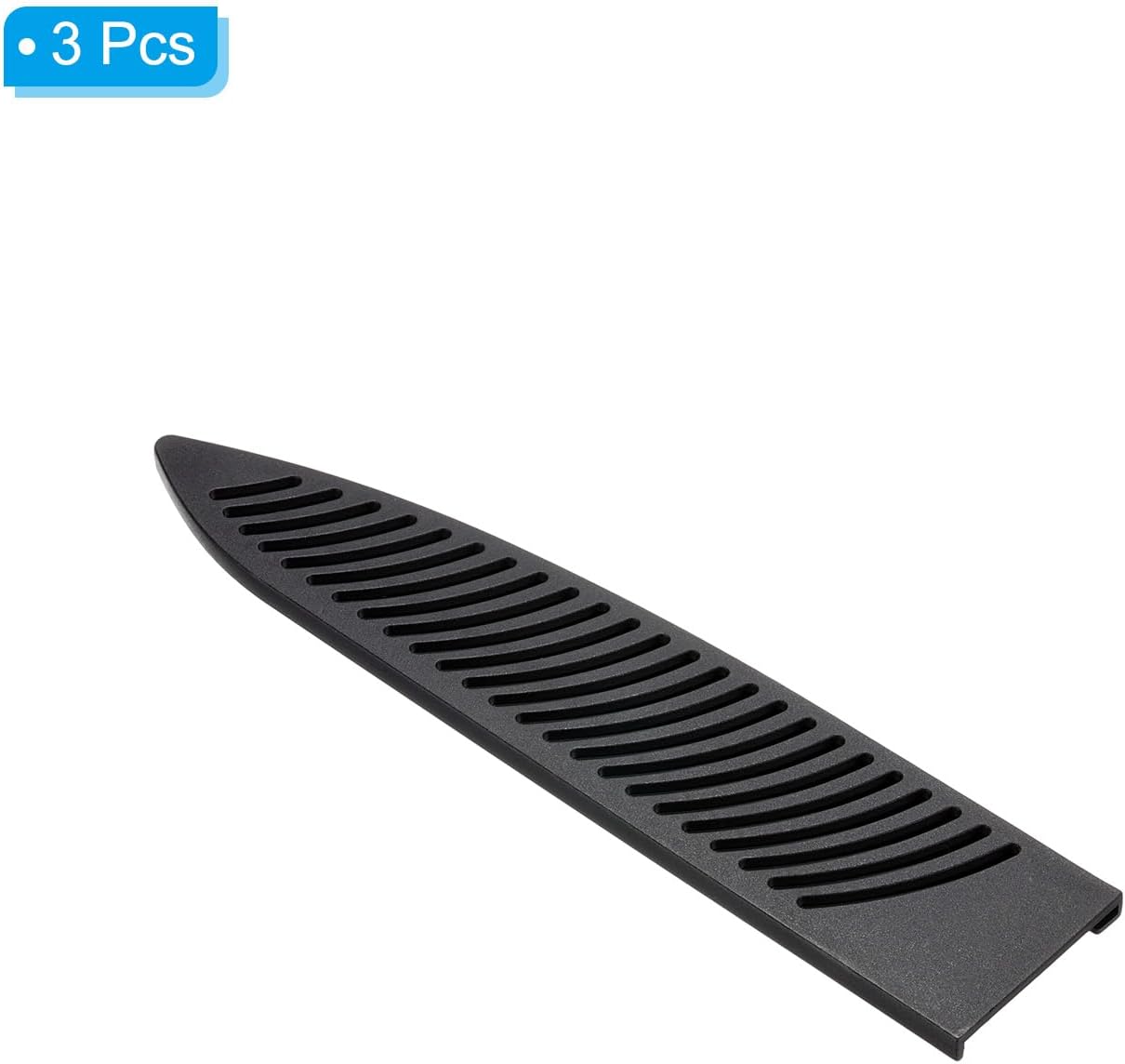 PATIKIL PP Safety Knife Cover Sleeves for 9.5" Chef Knife, 3 Pack Knives Edge Guard Blade Protector Universal Knife Sheath Portable for Kitchen, Black