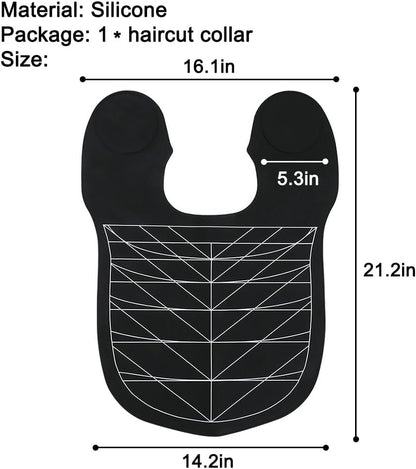 Silicone Hair Cutting Guide Collar - Waterproof Cutting Mat for Hair Stylist - Hair Cutting Cape