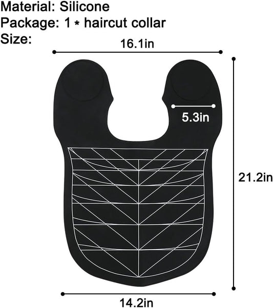 Silicone Hair Cutting Guide Collar - Waterproof Cutting Mat for Hair Stylist - Hair Cutting Cape