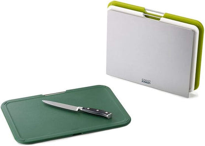 Joseph Joseph Nest 3 Piece Color Coded Cutting Board Set With Storage Stand, Regular - Grey/Blue