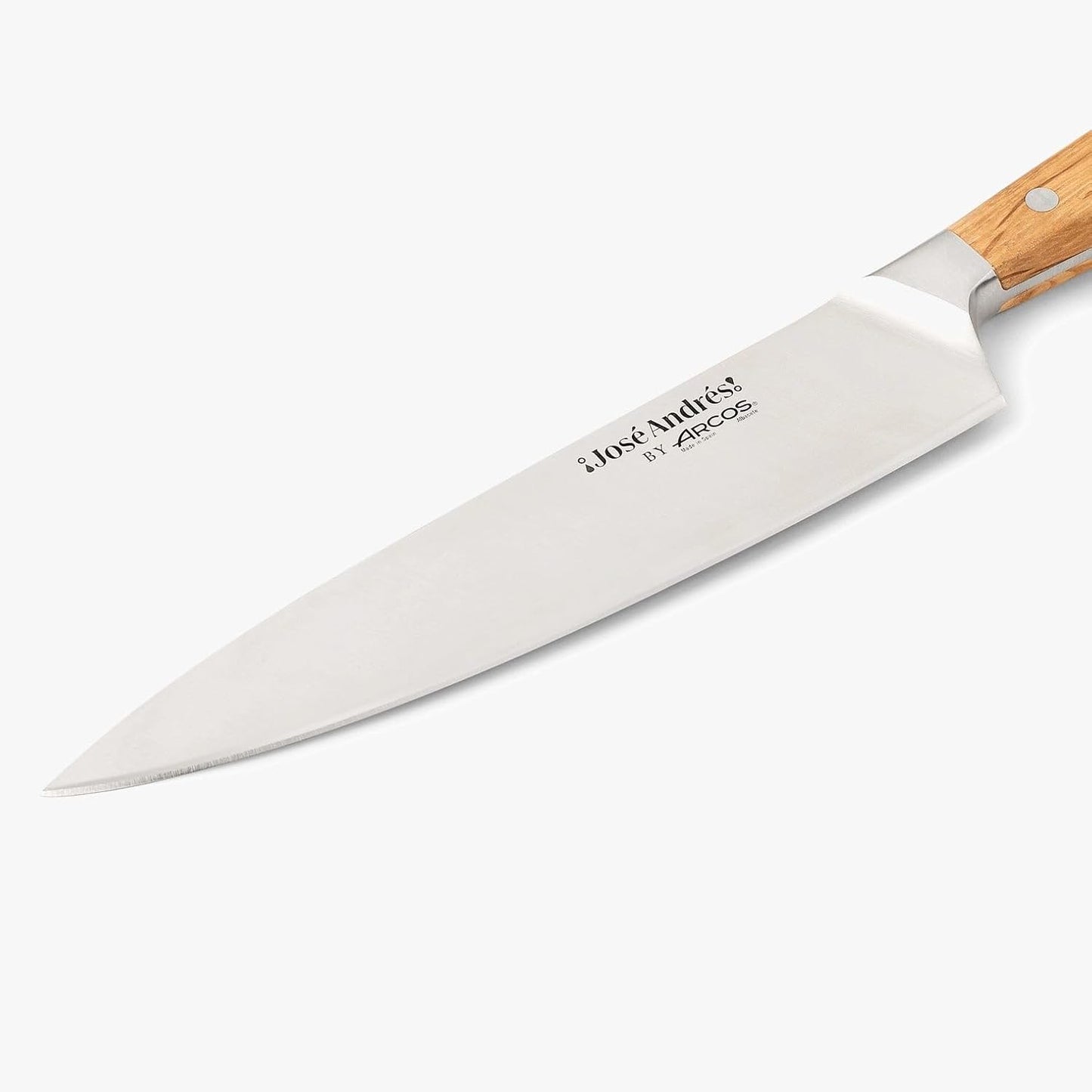 Arcos Jose Andres 10-Inch Fillet Knife Forged Meat Slicer | Professional NITRUM Stainless Steel Blade with Silk Edge | Ideal for Slicing Ham or Prosciutto | Ergonomic Holm Oak Wood Handle