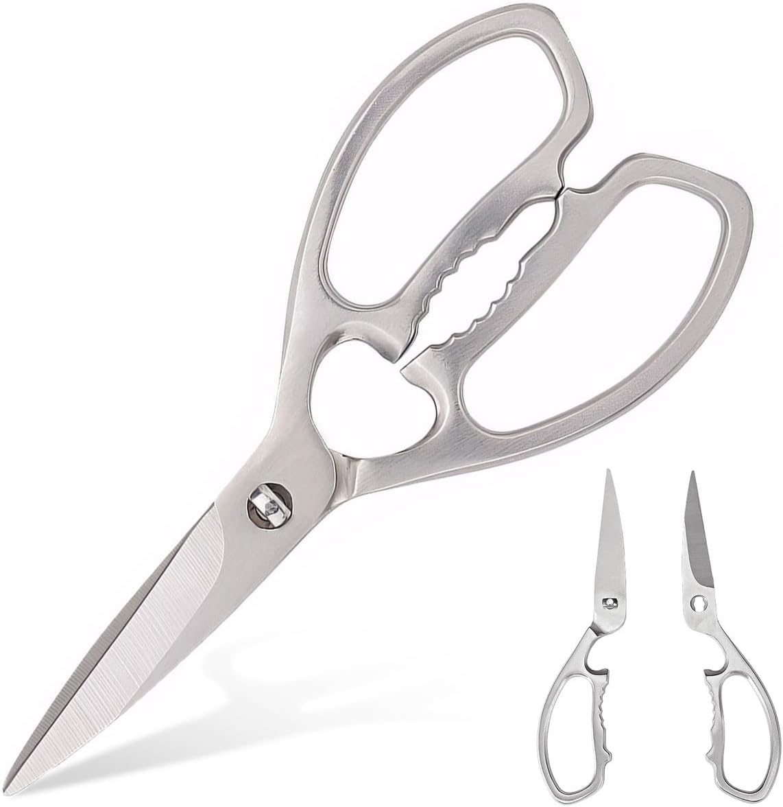 Jasni 100% Full Stainless Steel separable Sharp Powerful Kitchen Scissors Multi-Purpose Heavy Duty Dishwasher Safe Food Scissors Kitchen Shears for Chicken Poultry bone