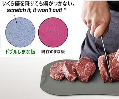 doblé Non-Scratch Flexible Cutting Board for Chopping, Scratch Free Juice Grooves with Easy Grip Handle, Non-Slip Dishwasher Safe for Kitchen (Large (15.6" x 10.7"), Green)