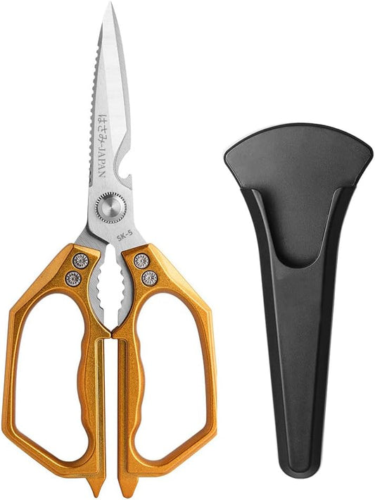 Kitchen Scissor, Heavy Duty Stainless Steel Kitchen Shears Scissor for Food, Sharp Cooking Scissors for Meat Chicken Fish Nut Vegetable Herb, Bottle Opener (Sliver)