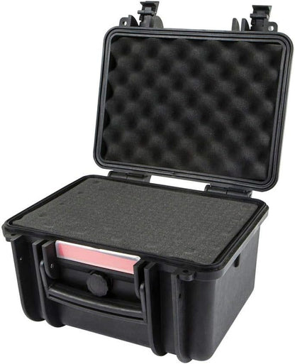 Monoprice Weatherproof/Shockproof Hard Case - Black Ip67 Level Dust and Water Protection Up to 1 Meter Depth with Customizable Foam, 10" x 9" x 7", 6.6 Liter