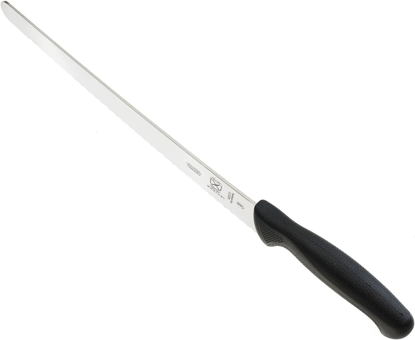 Mercer Culinary M22408 Millennia Black Handle, 8-Inch Offset Wavy Edge, Bread Knife