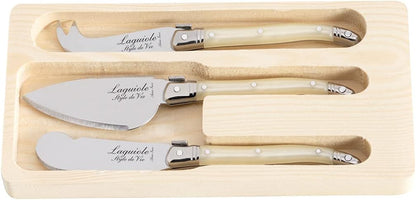 Laguiole Style de Vie Cheese Knife Set - Premium Line Cheese Knives Set with Charcuterie Board - Dishwasher Safe - Premium Tableware