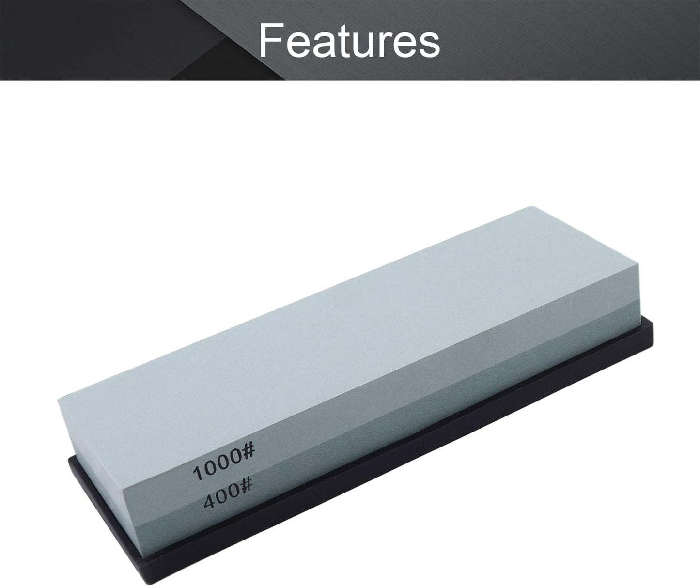 Utoolmart Double-Sided Whetstone Knives Sharpener Sharpening Stone 600/1500 Grit Water Stone for Scissors Razors Carving Tool 1Pcs