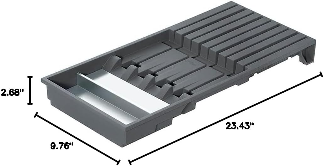 Blum Knife Holder I Drawer I Up to 9 Knives I Plastic/Stainless Steel I Removable Kitchen