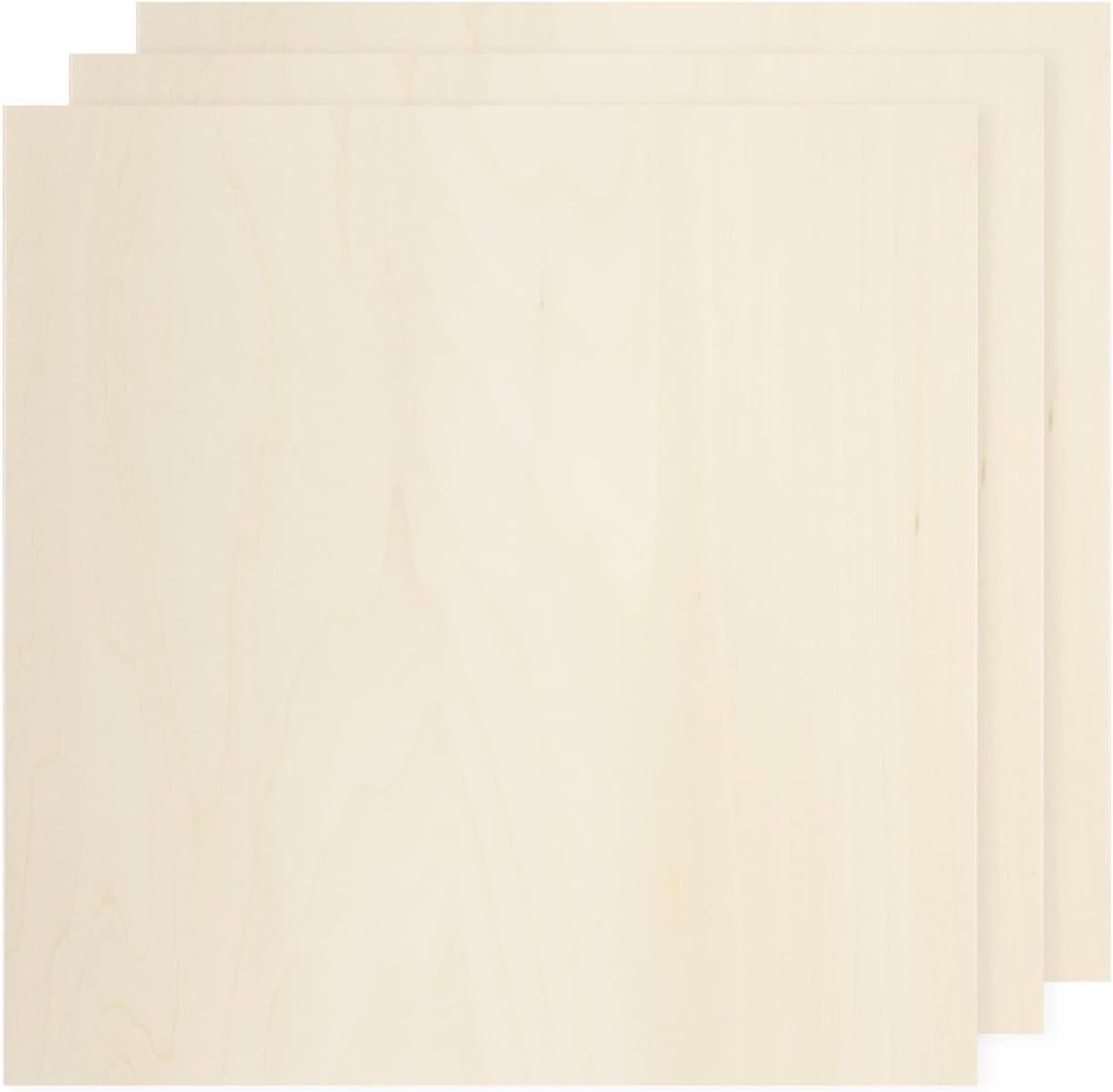 MECCANIXITY 3pcs Basswood Sheets 12 x 8 x 3/8 Inch Unfinished Wood Boards Plywood for DIY Crafts Laser Cutting with Smooth Surfaces