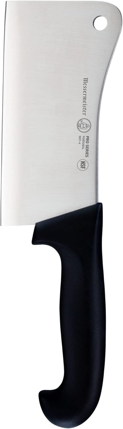 Messermeister Pro Series 6” Heavy Meat Cleaver - German X50 Stainless Steel & NSF-Approved PolyFibre Handle - 15-Degree Edge, Rust Resistant & Easy to Maintain - Made in Portugal