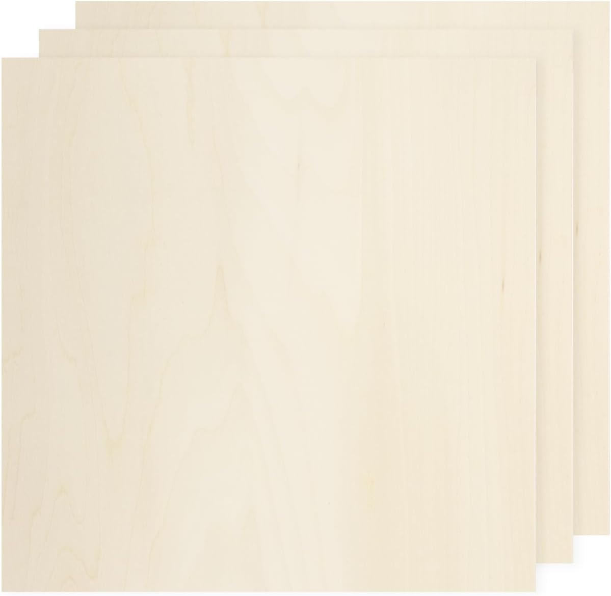 MECCANIXITY 3pcs Basswood Sheets 12 x 8 x 3/8 Inch Unfinished Wood Boards Plywood for DIY Crafts Laser Cutting with Smooth Surfaces