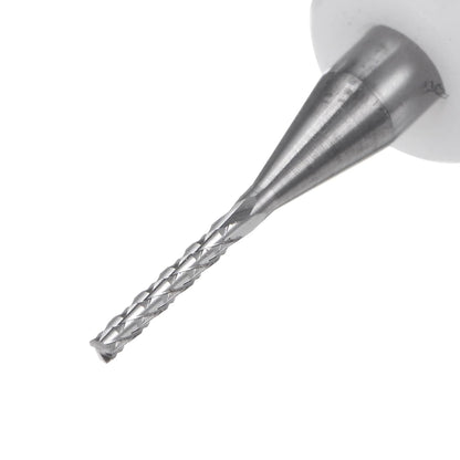 HARFINGTON 10pcs End Mill Bits 0.8mm Solid Carbide CNC Router Bits Engraving Cutter Tools for PCB Circuit Board Milling Machine Wood Carving, 1/8" Straight Shank