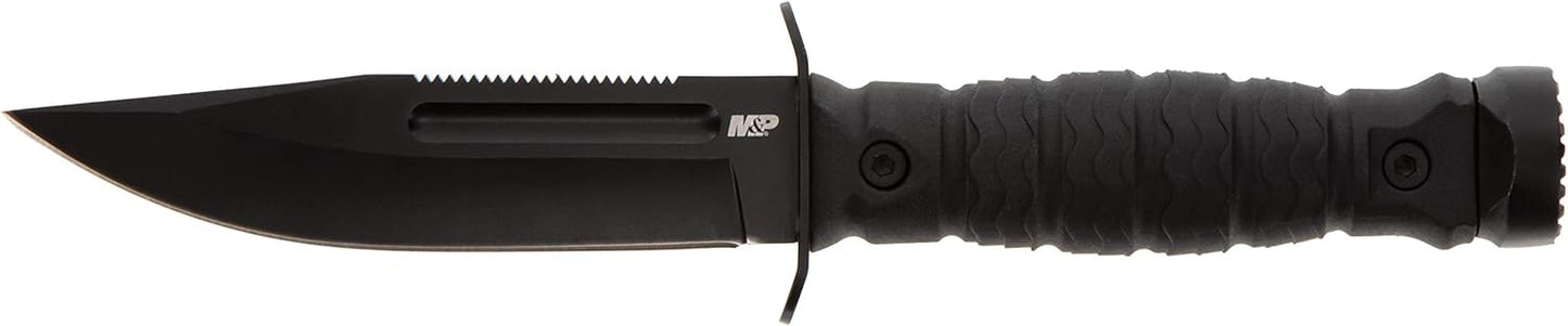 Smith & Wesson M&P Special Ops Survival Knives with Full-Tang Construction, 5"-7", Black Oxide Coated Stainless Steel Blade, For Tactical, Survival, and Outdoors