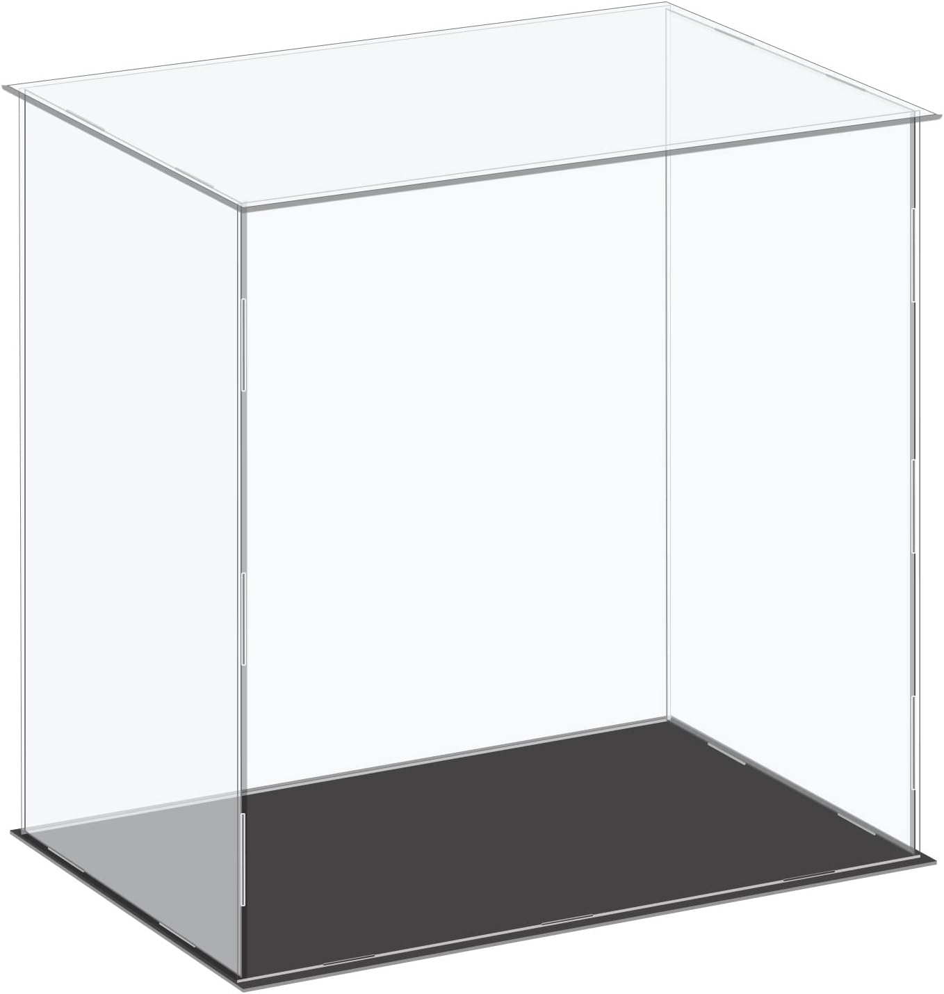 MECCANIXITY Acrylic Display Case Plastic Box Cube Storage Box Clear Small Assemble Dustproof Showcase 14.1x4.3x4.1 Inch for Collectibles Items