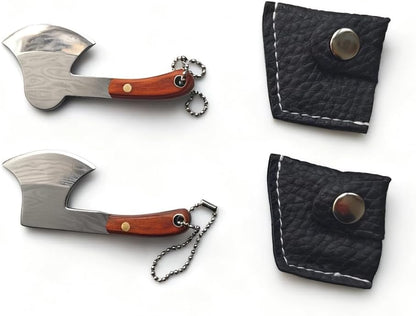 2pcs Stainless Steel Portable Mini Pocket Knife Small Knife Tiny Thumb Multitool Box Cutter Tools (Chef Knife)