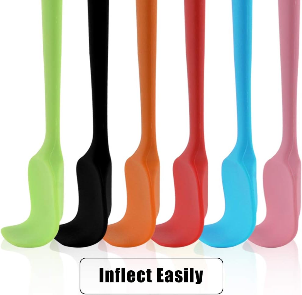 Silicone Spatulas, 10.6 inch Rubber Spoon Spatula Heat Resistant One Piece Design Seamless Non-Stick Spoonulas Flexible Scrapers Baking Mixing Tool (4 Pcs)