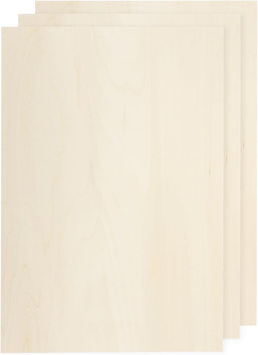 MECCANIXITY 3pcs Basswood Sheets 12 x 8 x 3/8 Inch Unfinished Wood Boards Plywood for DIY Crafts Laser Cutting with Smooth Surfaces