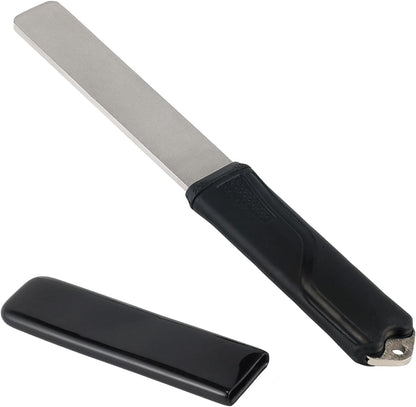 121N Dual-Grit Diamond Sharpening Stone File Garden Tool Knife Sharpener,for Lawn Mower Blade, Axe, Hatchet, Hedge Shears, Chisels, Drills, with Angle Guide - Coarse 325 / Extra Fine 1200 Grit