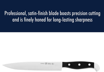 HENCKELS Statement Razor-Sharp 8-inch Slicing Knife, German Engineered Informed by 100+ Years of Mastery, Black/Stainless Steel